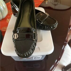 ANTONIO MELANI Glossy Dark Green Loafers